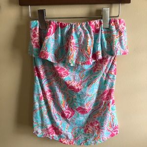 Lilly Pulitzer strapless shirt